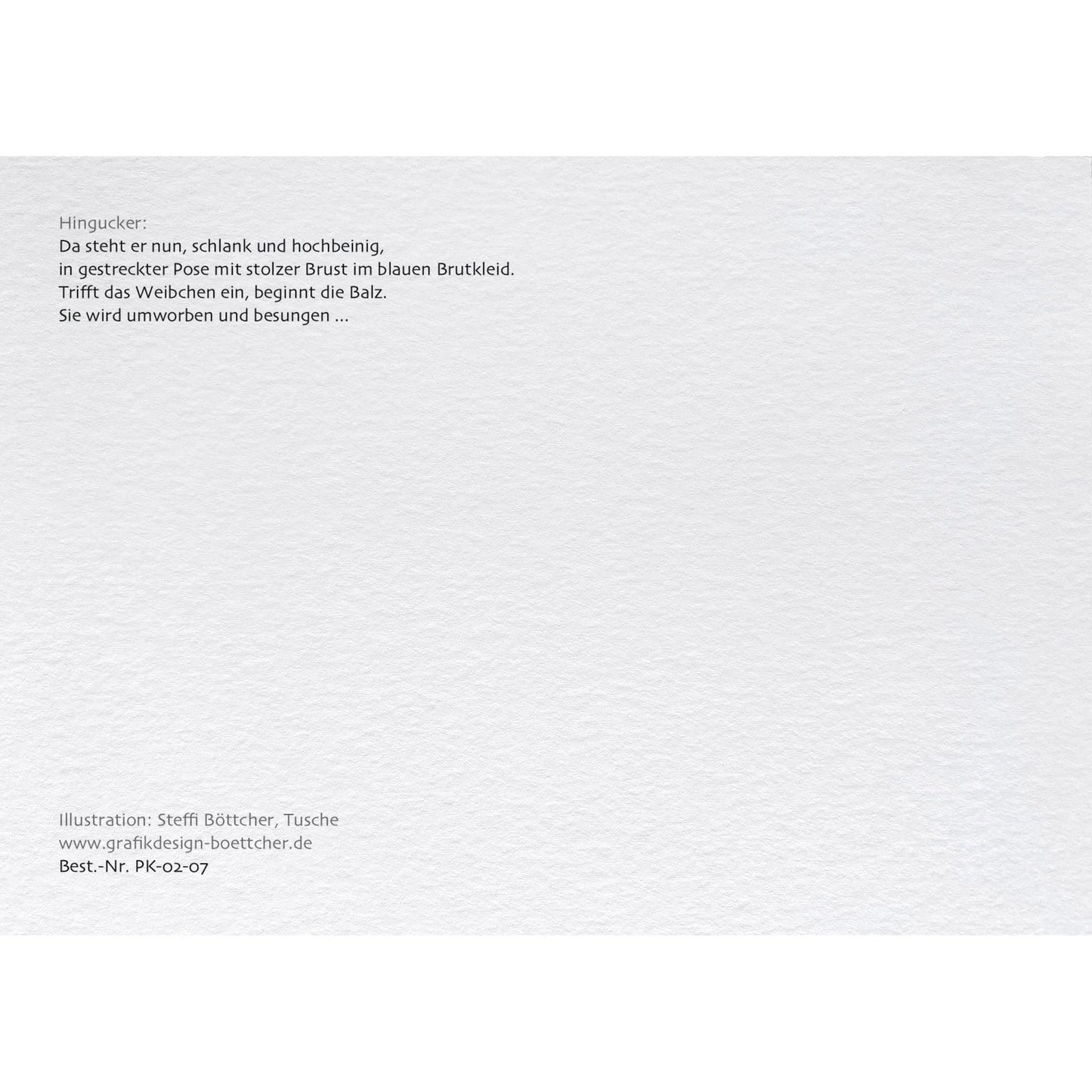 Postkarte – Blaukehlchen