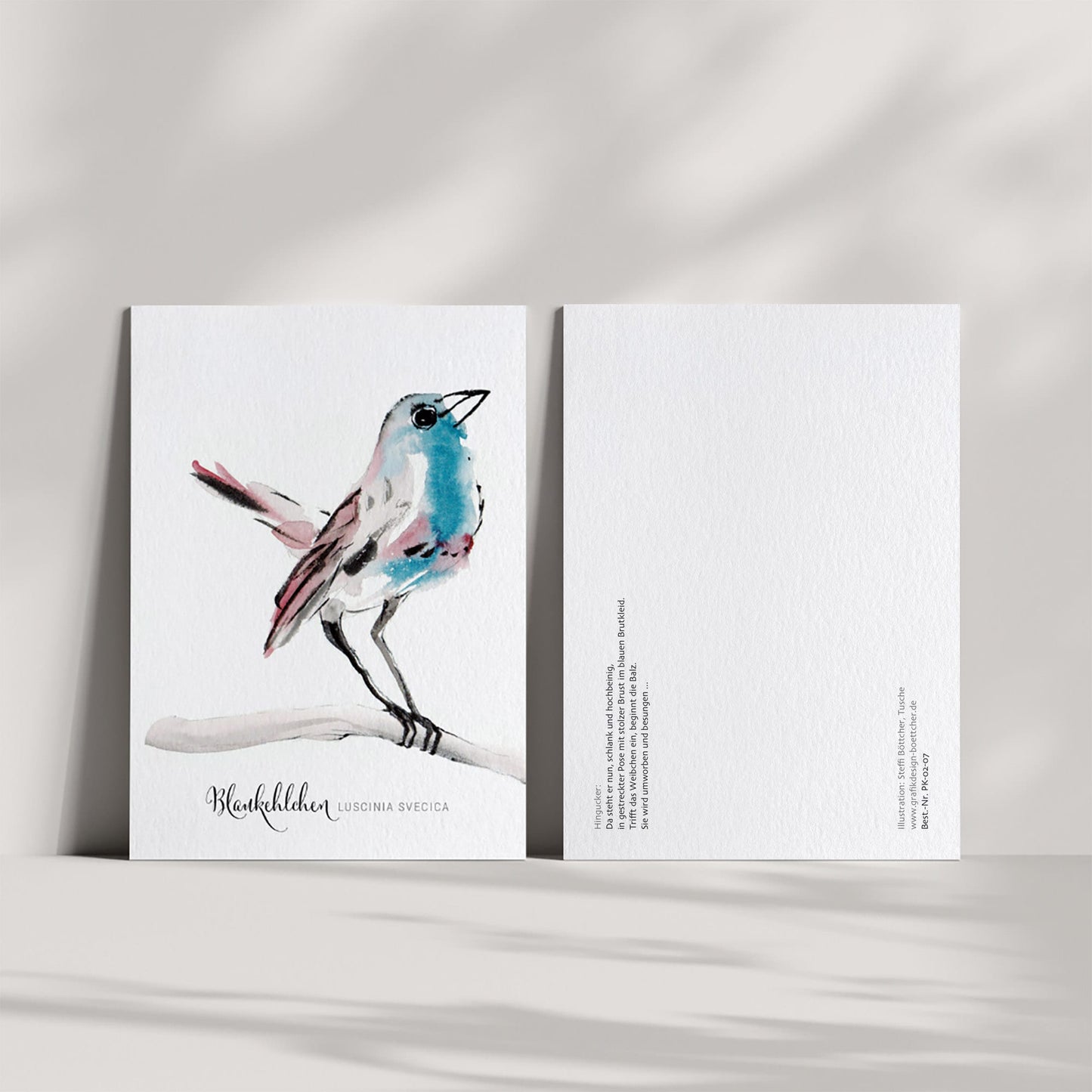 Postkarte – Blaukehlchen