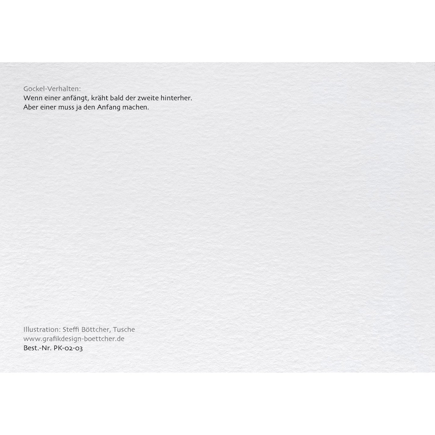 Postkarte – Hahn