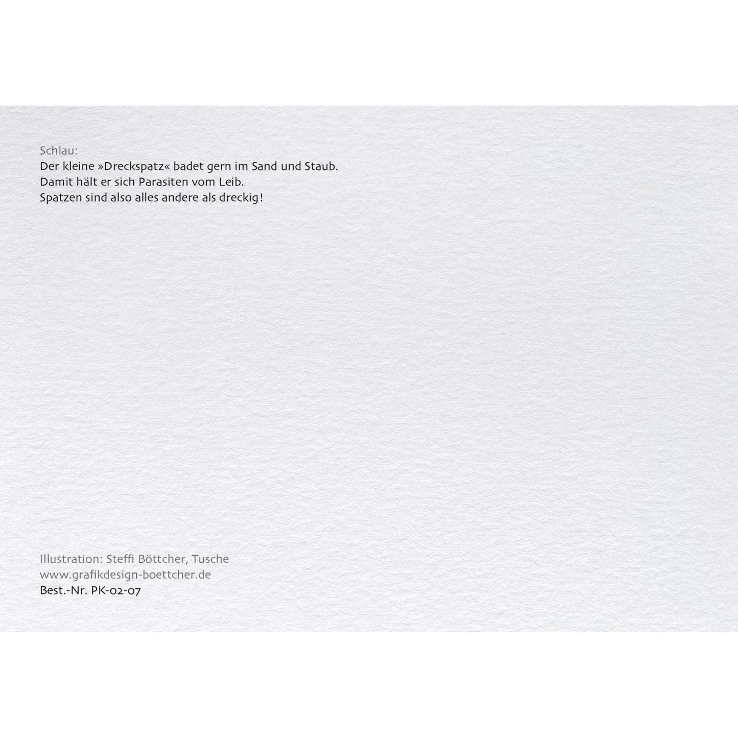 Postkarte – Haussperling